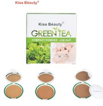 Kiss Beauty Green Tea Compact Powder 1Pc 